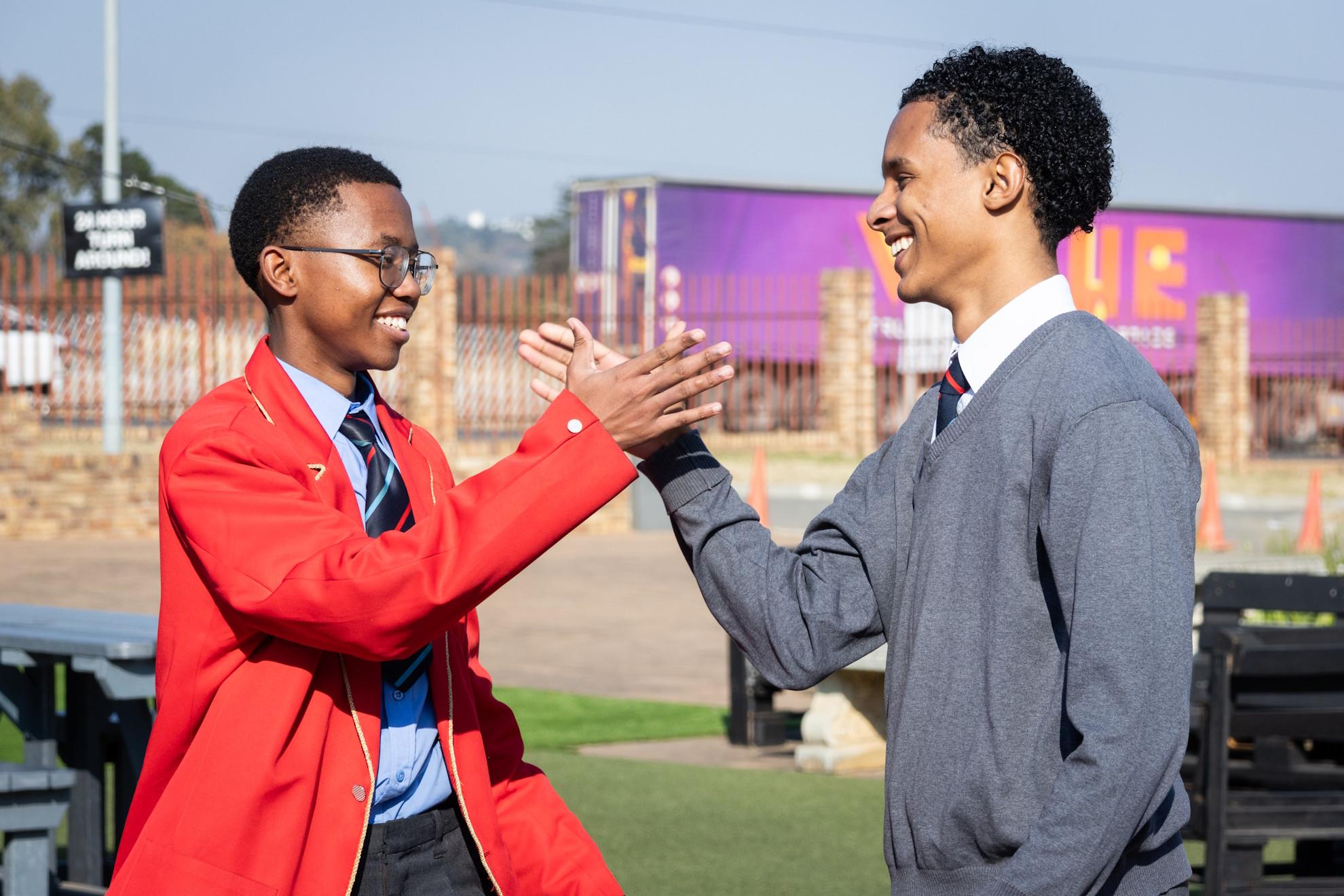 Students participating in school activities and community events
